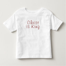 Christus is Koning | Rode tekst op wit Kinder Shirts