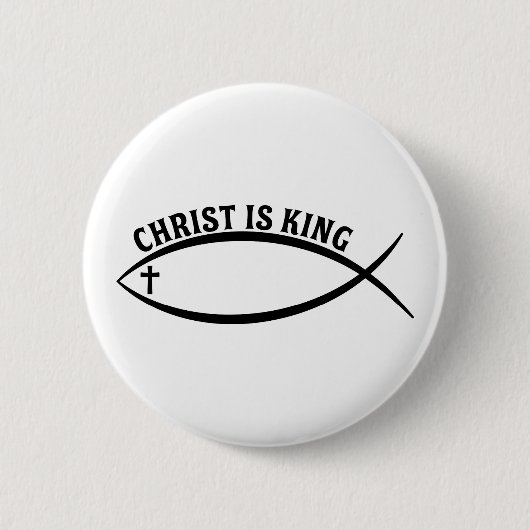 Christus is koning ronde button 5,7 cm (Voorkant)