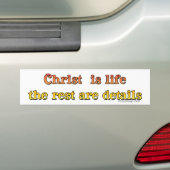 Christus is leven bumpersticker (Op auto)