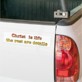 Christus is leven bumpersticker (Op Truck)