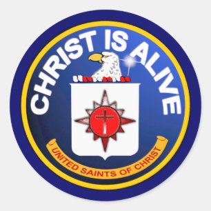 Christus is levend - C.I.A. pictogram-look-alike Ronde Sticker