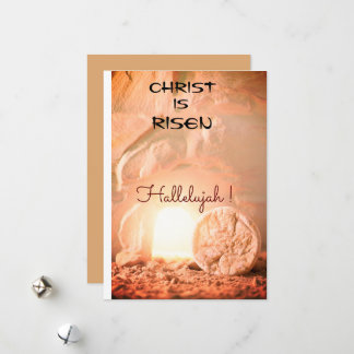 Christus is Risen Hallelujah Paskaart Feestdagenkaart