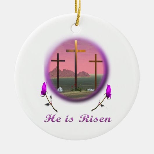 Christus is Risen Keramisch Ornament (Voorkant)