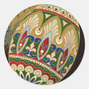 Christus is Risen!  Russische paaseieren Ronde Sticker