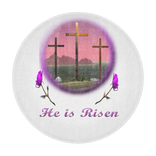 Christus is Risen Snijplank (Voorkant)