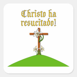 Christus is Risen Vierkante Sticker