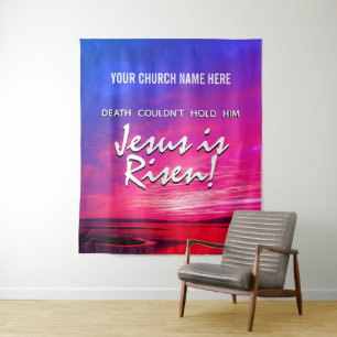 Christus JESUS IS OPGESTAAN Kerk Pasen Wandkleed