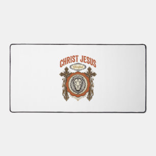 Christus Jezus Vintage Leeuw Geloof Bureaumat