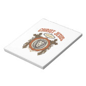 Christus Jezus Vintage Leeuw Geloof Notitieblok (Gedraaid)