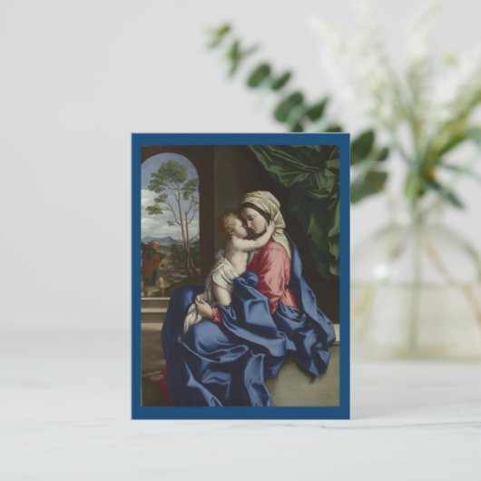 Christus Kind Embrak Zijn moeder Briefkaart (Staand voorkant)