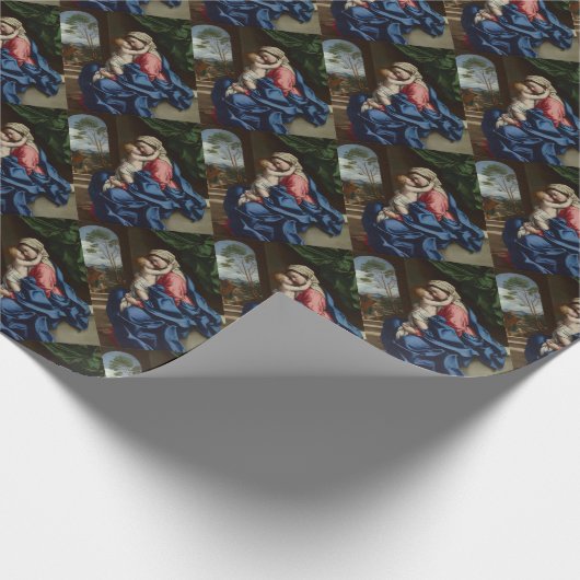 Christus Kind Embrak Zijn moeder Cadeaupapier (Hoek)