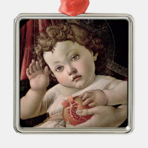 Christus Kind en Madonna van Pomegranaat Metalen Ornament