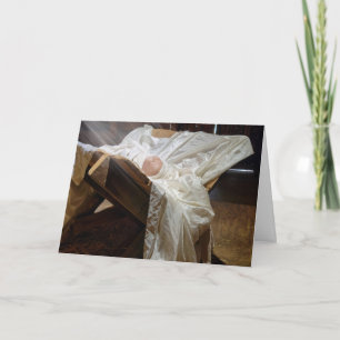 Christus Kind in Barn Manger Kaart