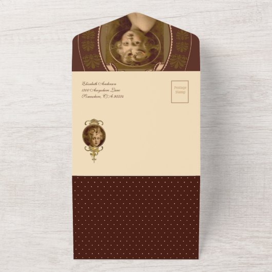 Christus Kind Jezus Religieuze Schrift All In One Uitnodiging (Buitenkant)