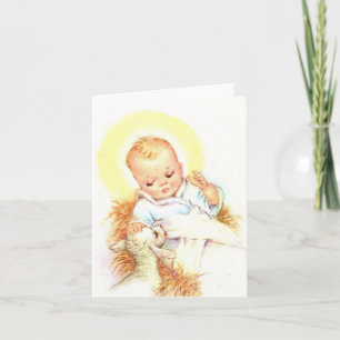  Christus Kind met Lamb-kerstkaart Kaart