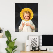Christus kind zegen van Émile Munier CC0010 Poster (Thuiskantoor)