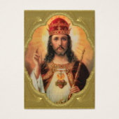 Christus koning Katholieke begrafenisherdenking He Visitekaartje (Voorkant)