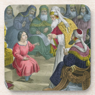 Christus met de Artsen in de tempel, van een bijbe Onderzetter