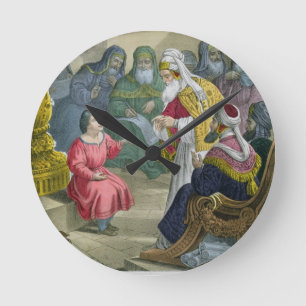 Christus met de Artsen in de tempel, van een bijbe Ronde Klok