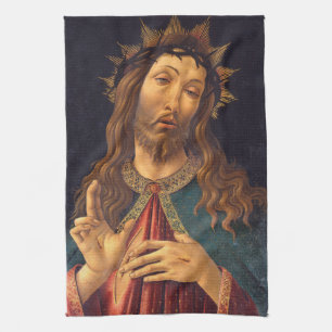 Christus met Doornenkroon door Sandro Botticelli Theedoek