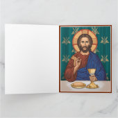 Christus met Kelk Kaart (Binnen)