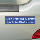 Christus met Kerstmis Bumpersticker (Op auto)