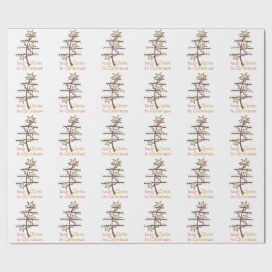 Christus met Kerstmis Cadeaupapier (Vlak)