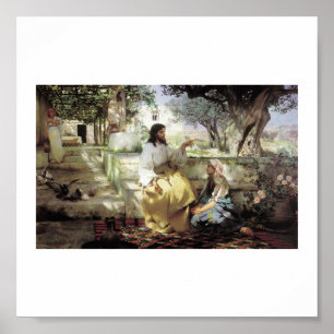 Christus met Martha en Maria circa 1886 Poster