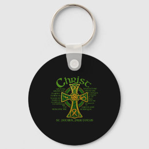 Christus Met Mij Keltisch Kruis St. Patrick Borstp Sleutelhanger