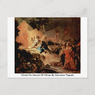 Christus op de berg olijven van Giovanni Tiepolo Briefkaart