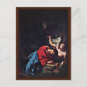 Christus op de berg olijven van Troger Paul Briefkaart