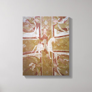 Christus op een wit paard canvas afdruk