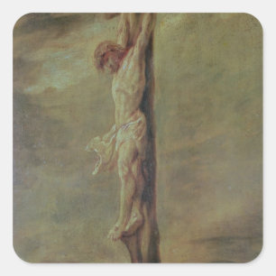Christus op het kruis, c.1646 vierkante sticker