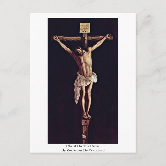 Christus op het kruis van Zurbaran De Francisco Briefkaart (Voorkant)