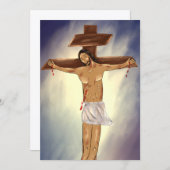 Christus op het kruispapier Icon Kaart (Voorkant / Achterkant)