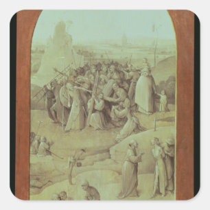 Christus op weg naar Calvariatie Vierkante Sticker