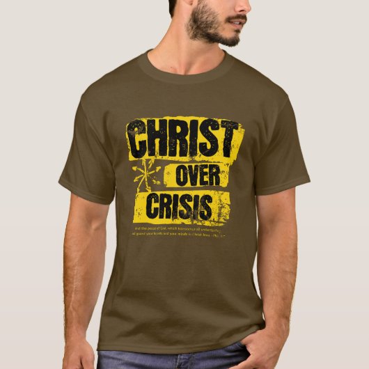 Christus over de crisis t-shirt (Voorkant)