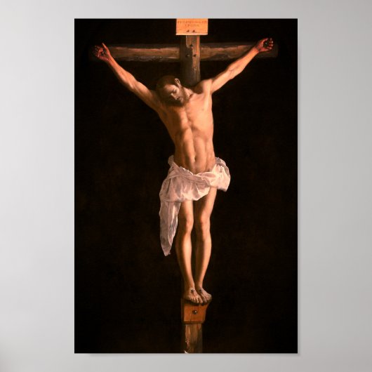 Christus over het kruis door Francisco De Zurbarán Poster (Voorkant)
