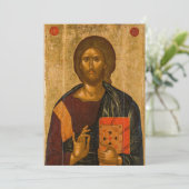 Christus Pantocrator door Byzantine Icon Bedankkaart (Staand voorkant)