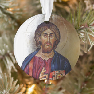 Christus Pantocrator en Heilige Mary Theotokos Ornament