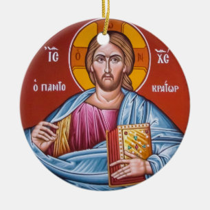 Christus Pantocrator, Heer van Alles, Orthodoxe Ic Keramisch Ornament