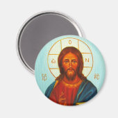 Christus Pantocrator Orthodox Icoon Magneet (Voorkant / Achterkant)