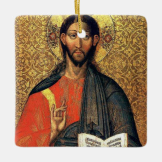 Christus Pantocrator Orthodoxe Icoon 16e Eeuw  Keramisch Ornament