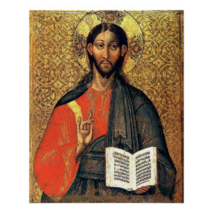Christus Pantocrator Orthodoxe Icoon 16e eeuw Perfect Poster
