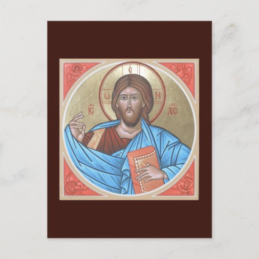 Christus Pantocrator Prayer Card Briefkaart (Voorkant)