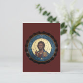 Christus Pantocrator Prayer Card Briefkaart (Staand voorkant)