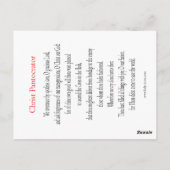 Christus Pantocrator Prayer Card Briefkaart (Achterkant)