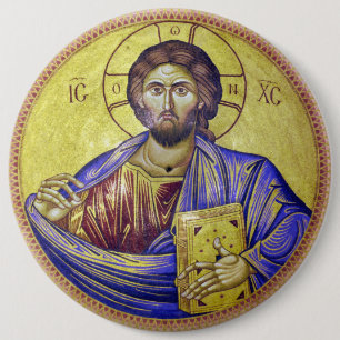 Christus Pantocrator Ronde Button 6,0 Cm