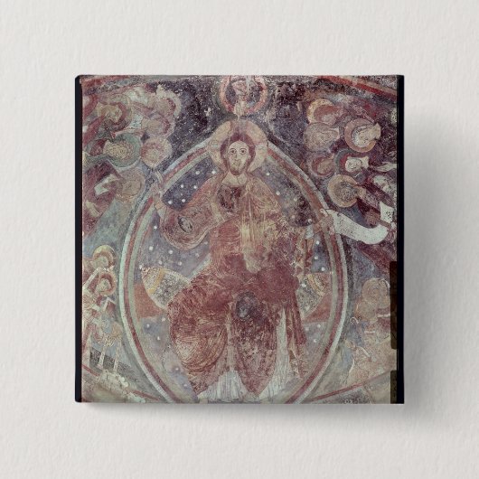 Christus Pantocrator, vanaf de apse Vierkante Button 5,1 Cm (Voorkant)