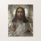 Christus Pantocrator Zilver Oklad Riza Russisch ic Legpuzzel (Verticaal)